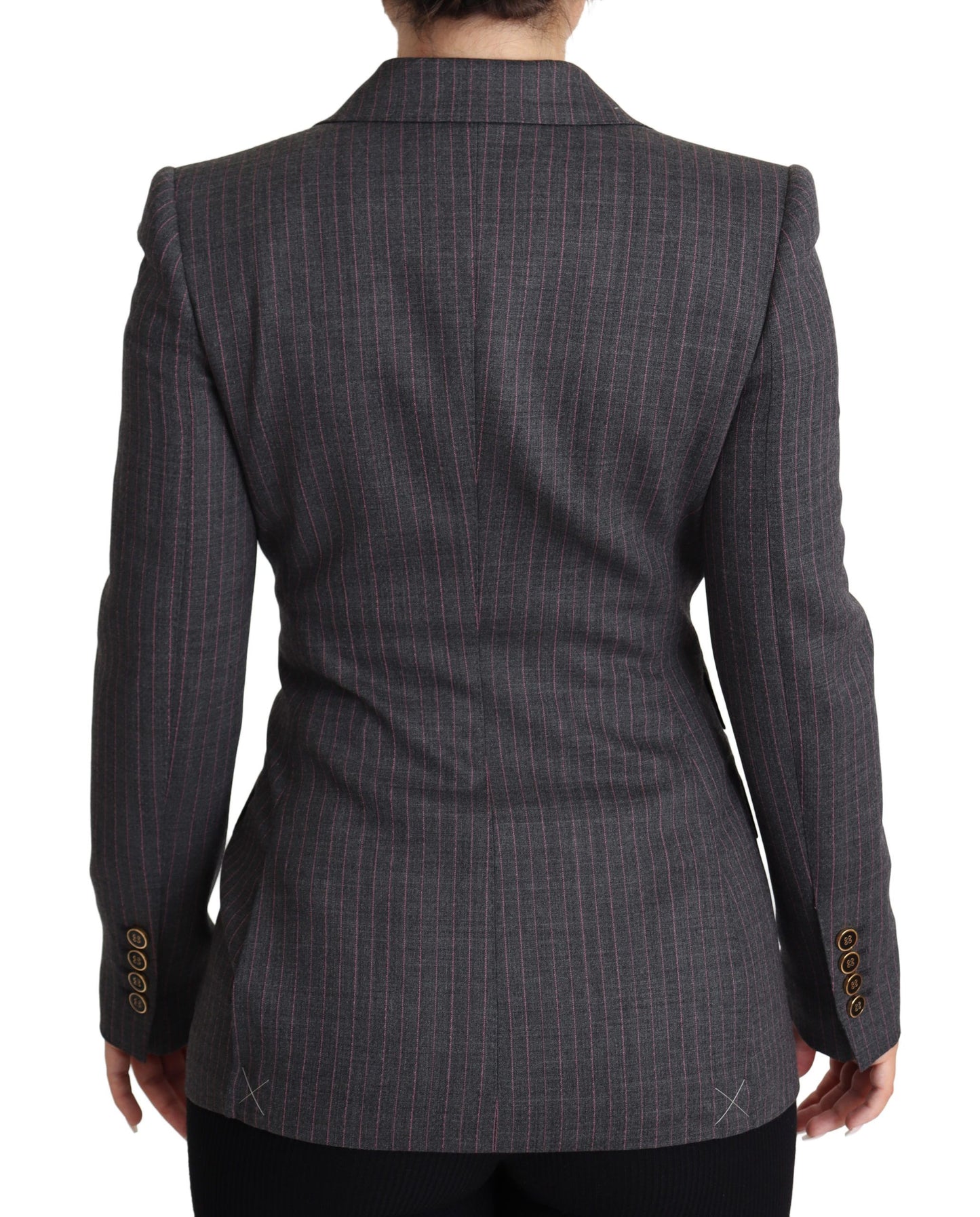 Blazer élégant en laine stretch grise Dolce & Gabbana