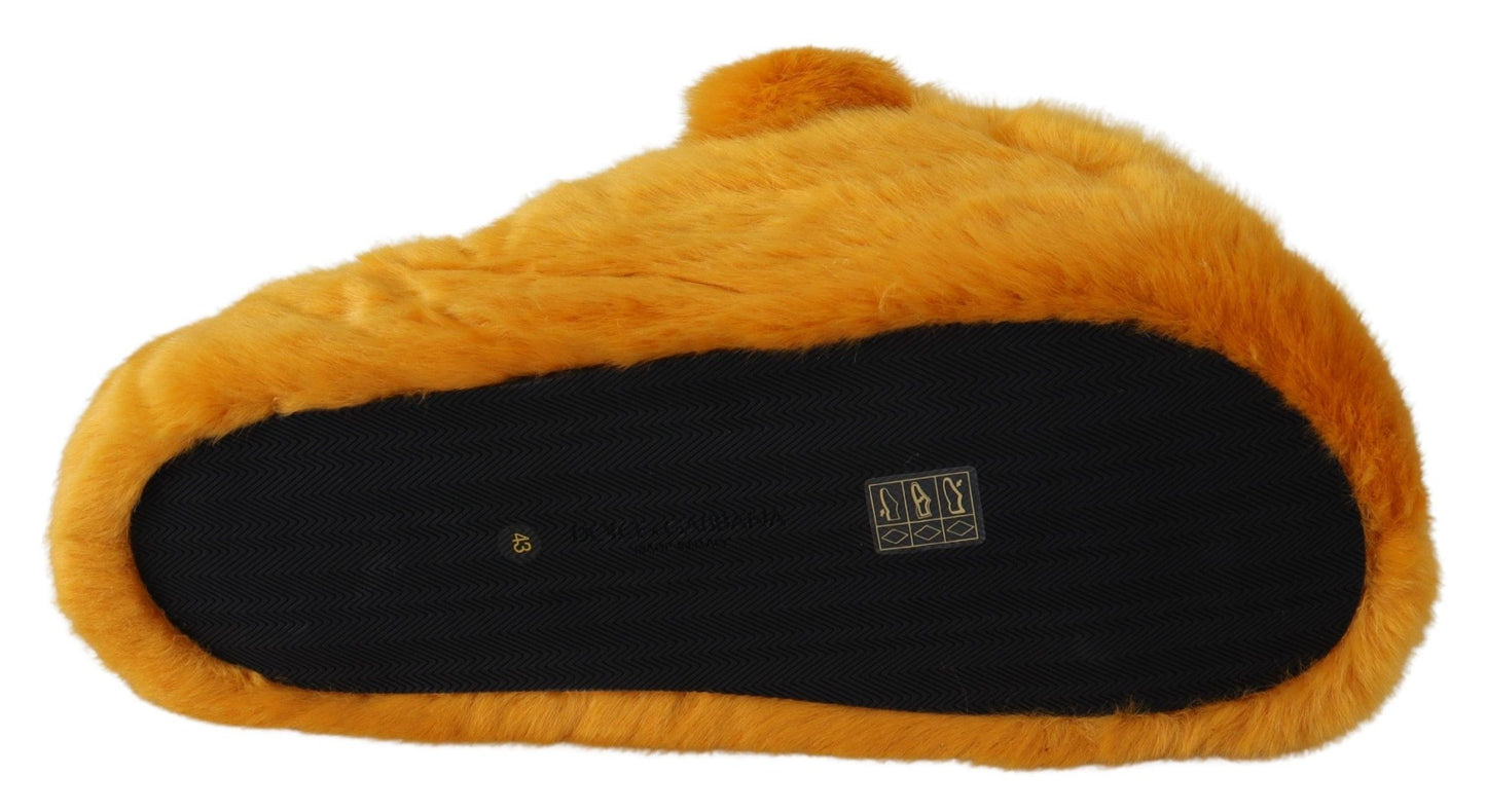 Chaussons Lion jaune soleil Dolce & Gabbana