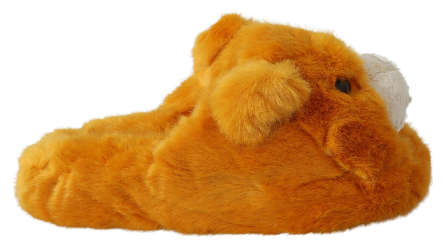 Chaussons Lion jaune soleil Dolce & Gabbana
