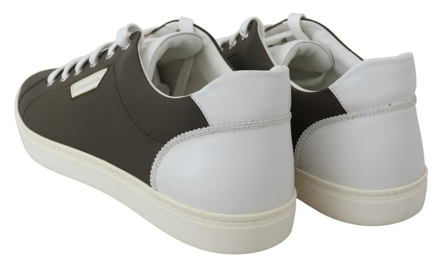 Baskets basses élégantes en cuir blanc Dolce & Gabbana