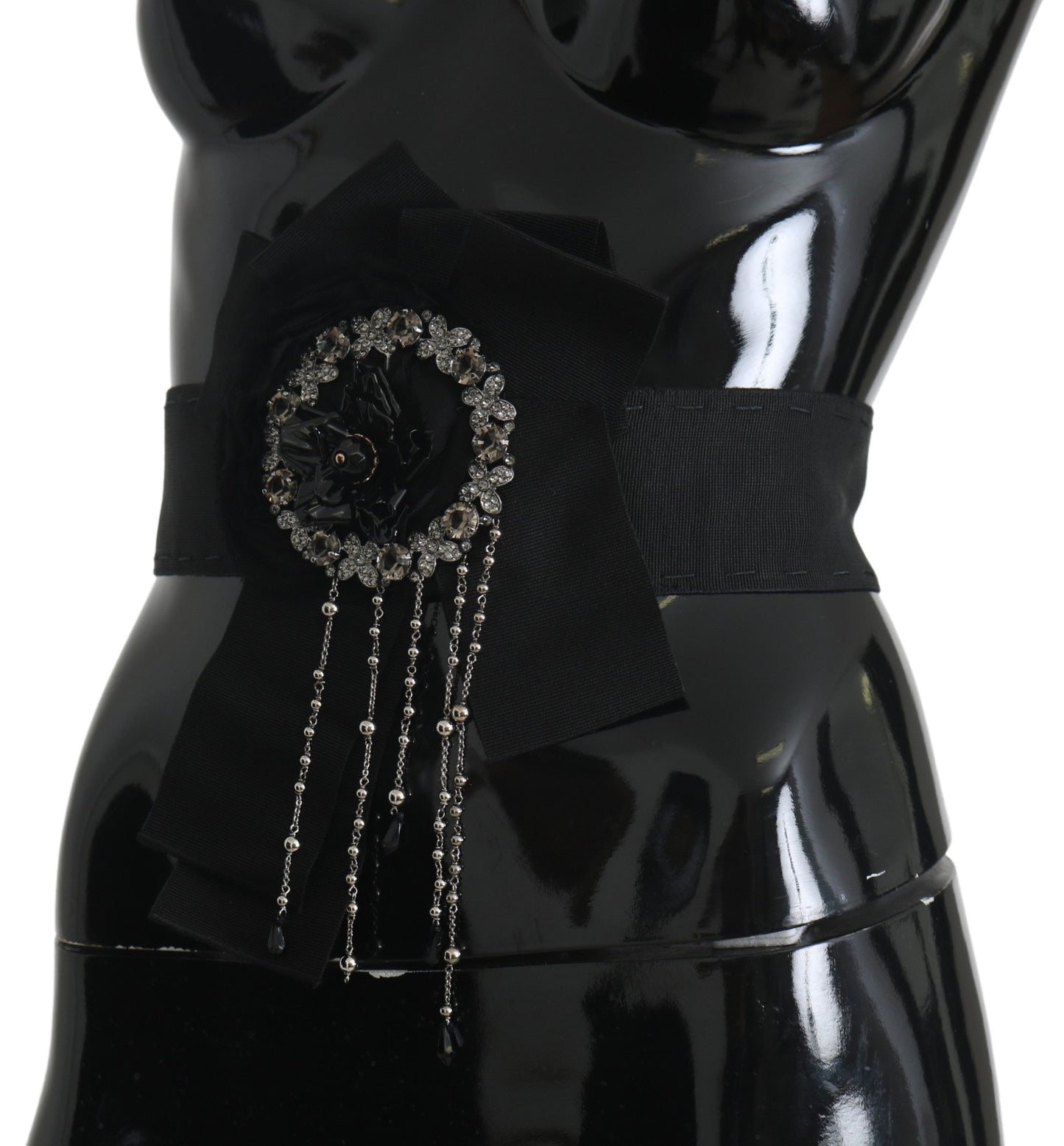 Ceinture élégante en cristal noir Dolce & Gabbana