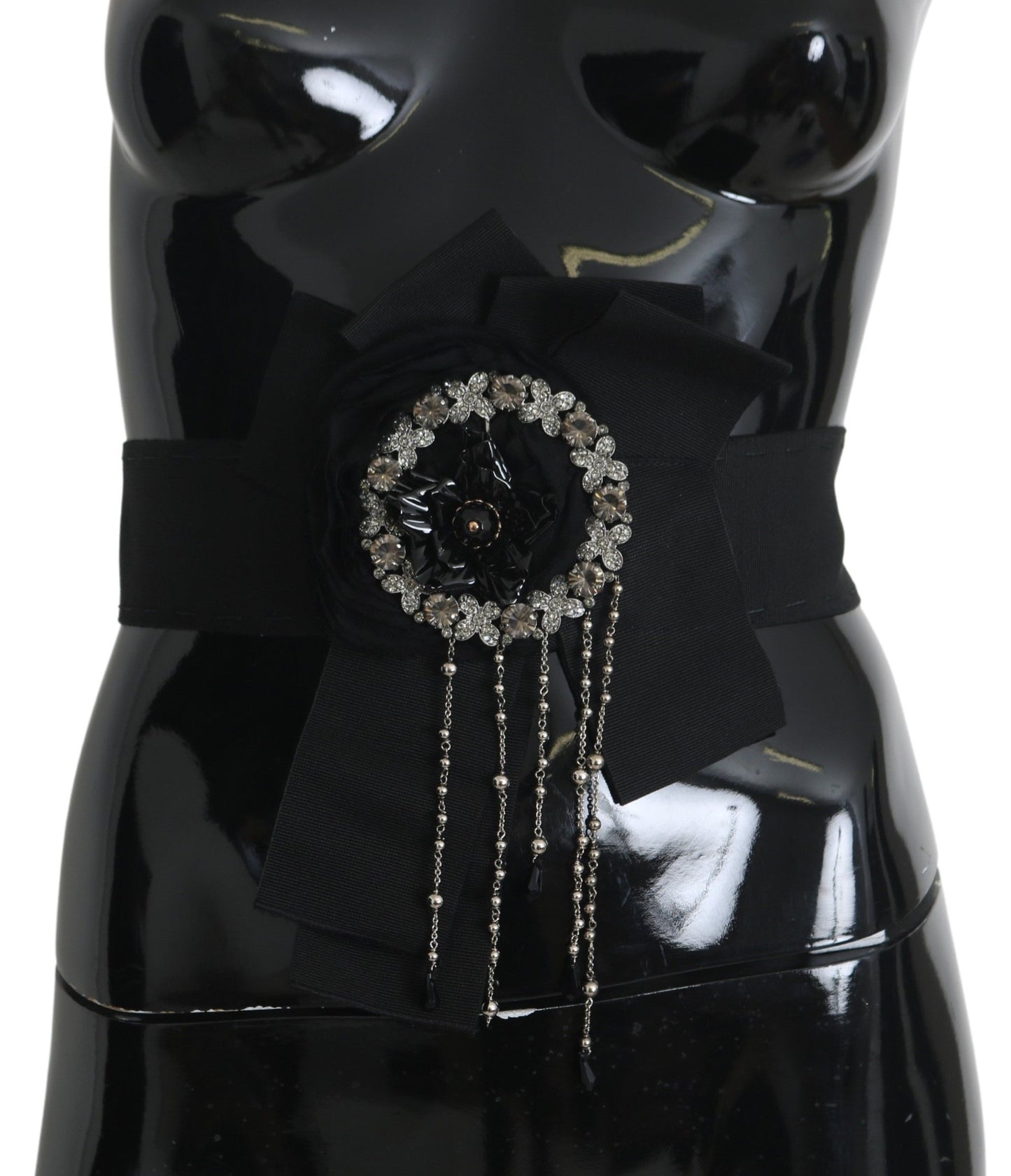 Ceinture élégante en cristal noir Dolce & Gabbana