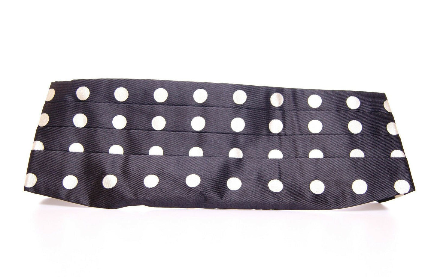 Dolce & Gabbana Élégante ceinture en soie noire à pois