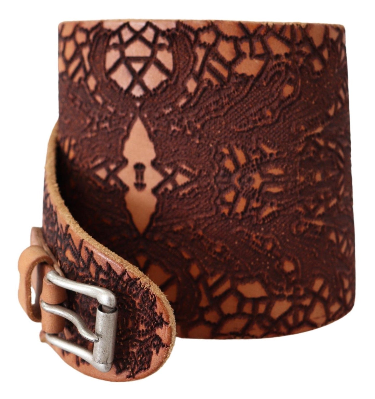Ceinture élégante en cuir marron Scervino Street