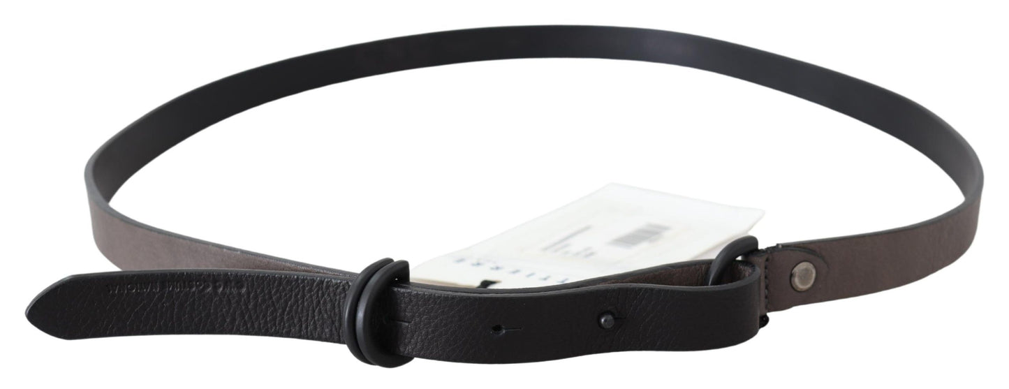 Ceinture en cuir marron foncé élégante pour costume national