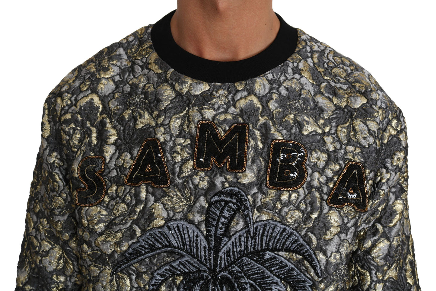 Pull ras du cou Dolce & Gabbana Samba Jacquard Palm