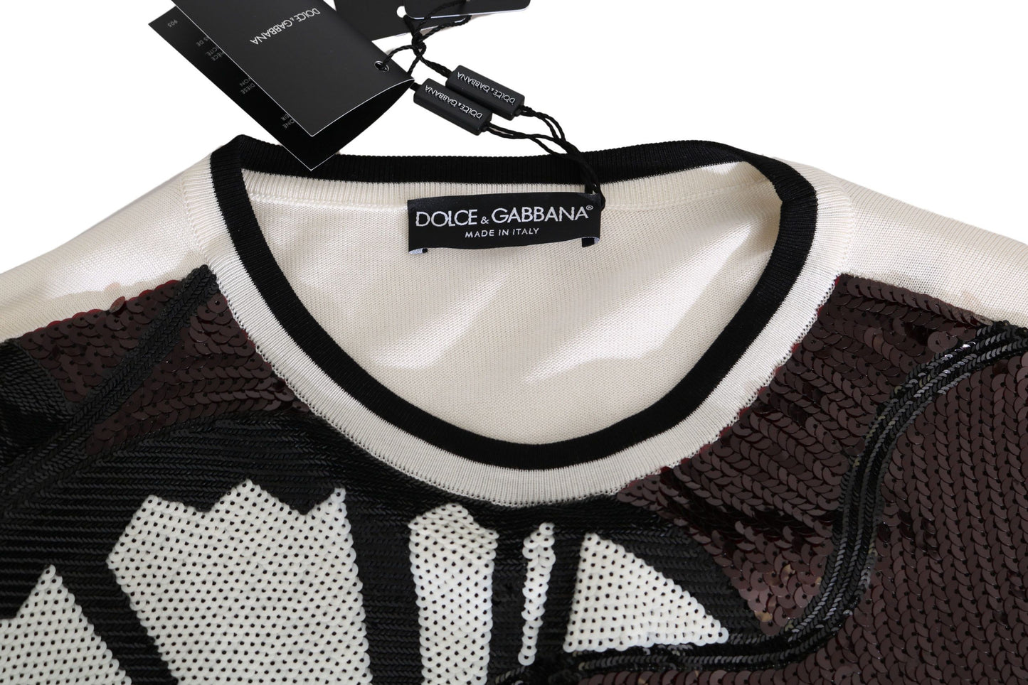 Pull en soie à paillettes Dolce & Gabbana New York Jazz