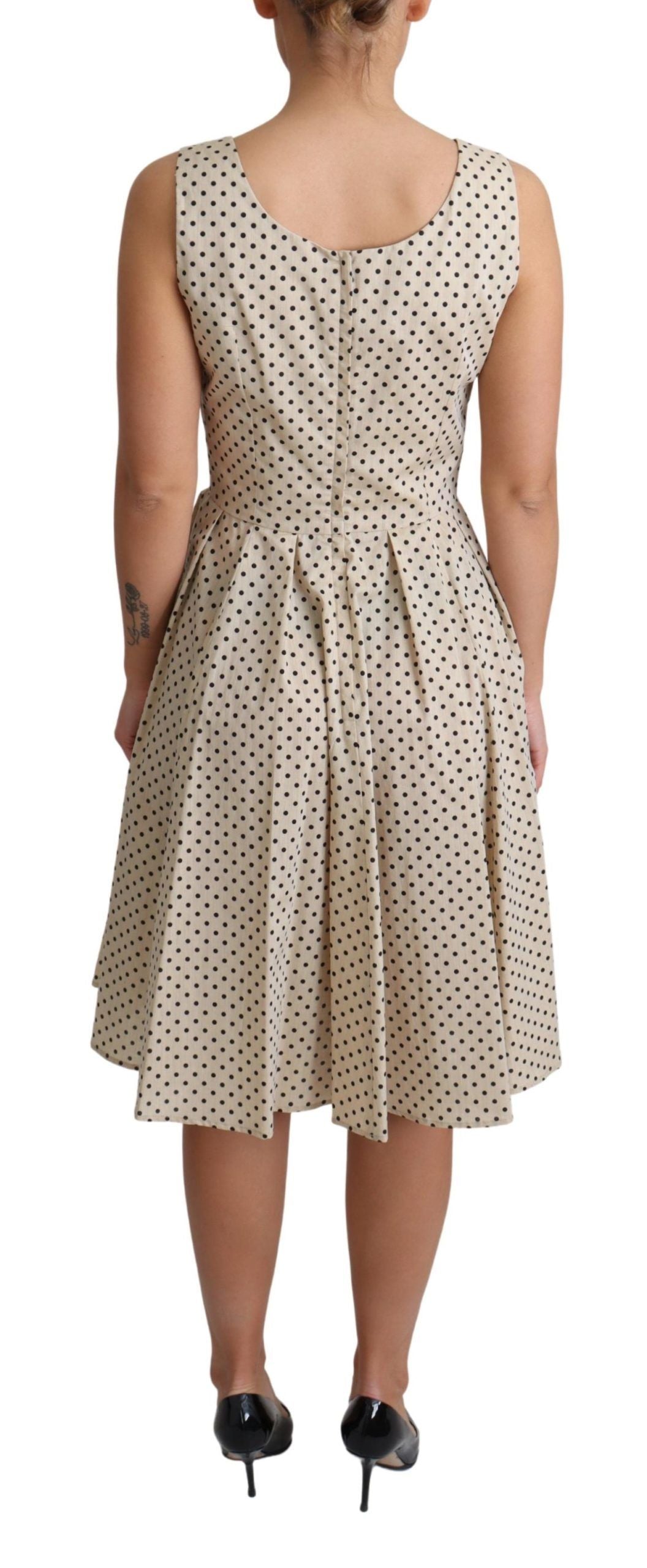 Robe trapèze élégante sans manches à pois Dolce & Gabbana