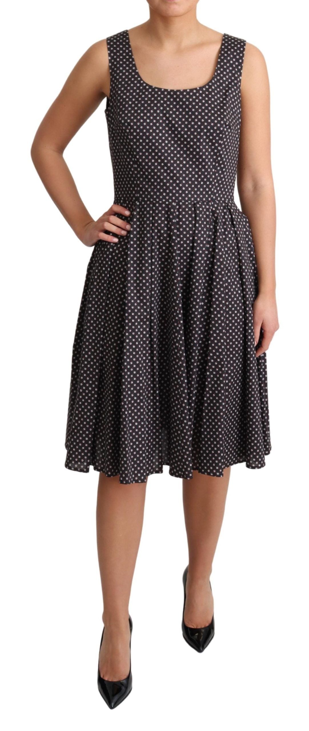 Robe trapèze fleurie élégante sans manches Dolce & Gabbana