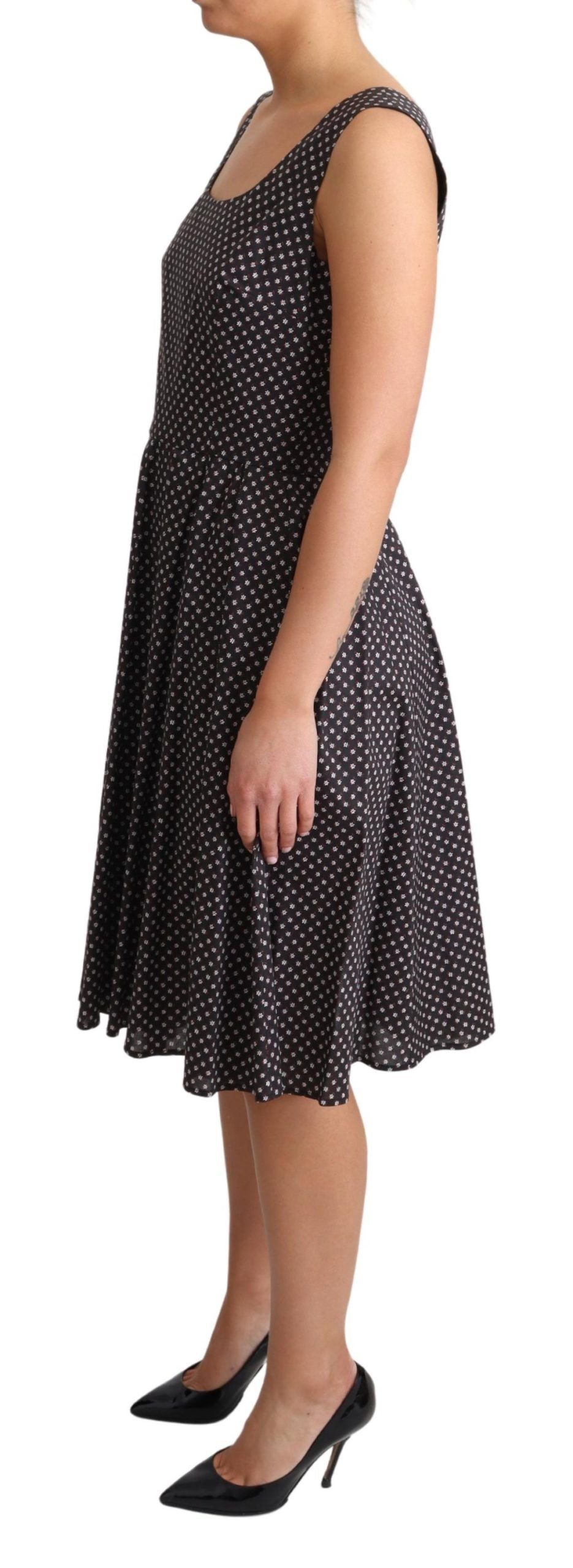 Robe trapèze fleurie élégante sans manches Dolce & Gabbana