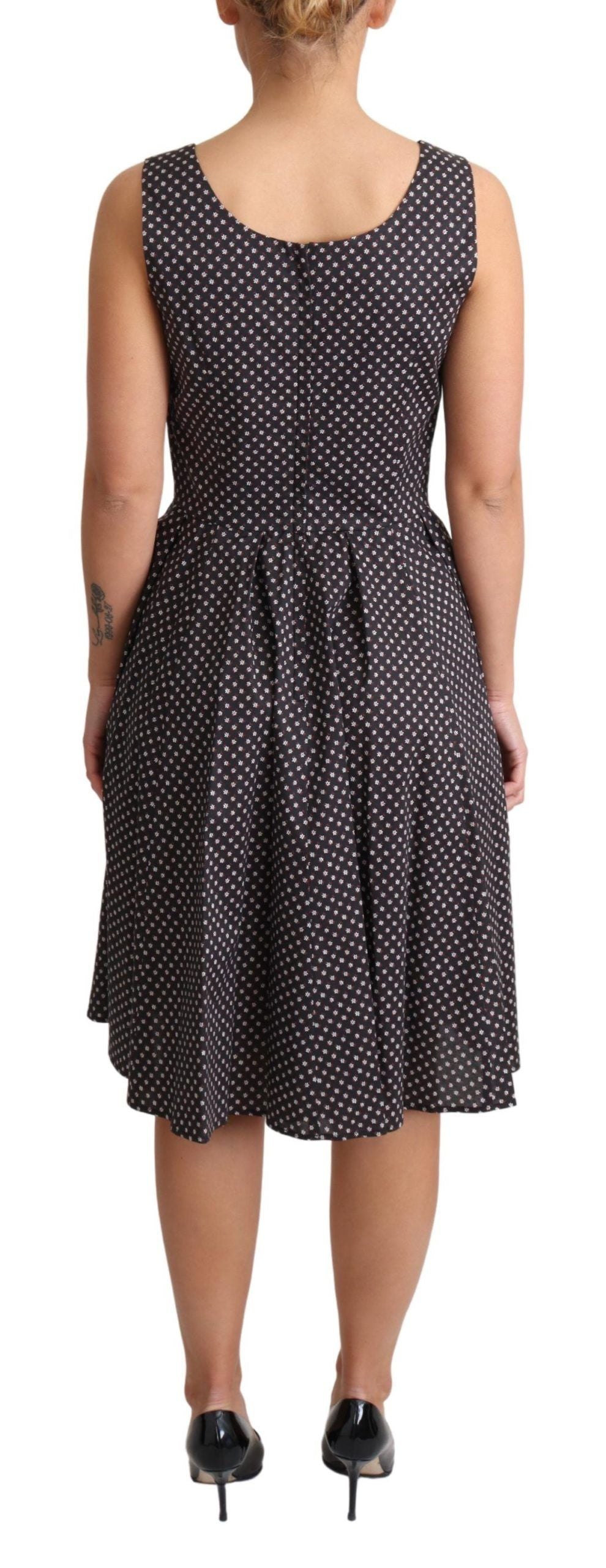 Robe trapèze fleurie élégante sans manches Dolce & Gabbana