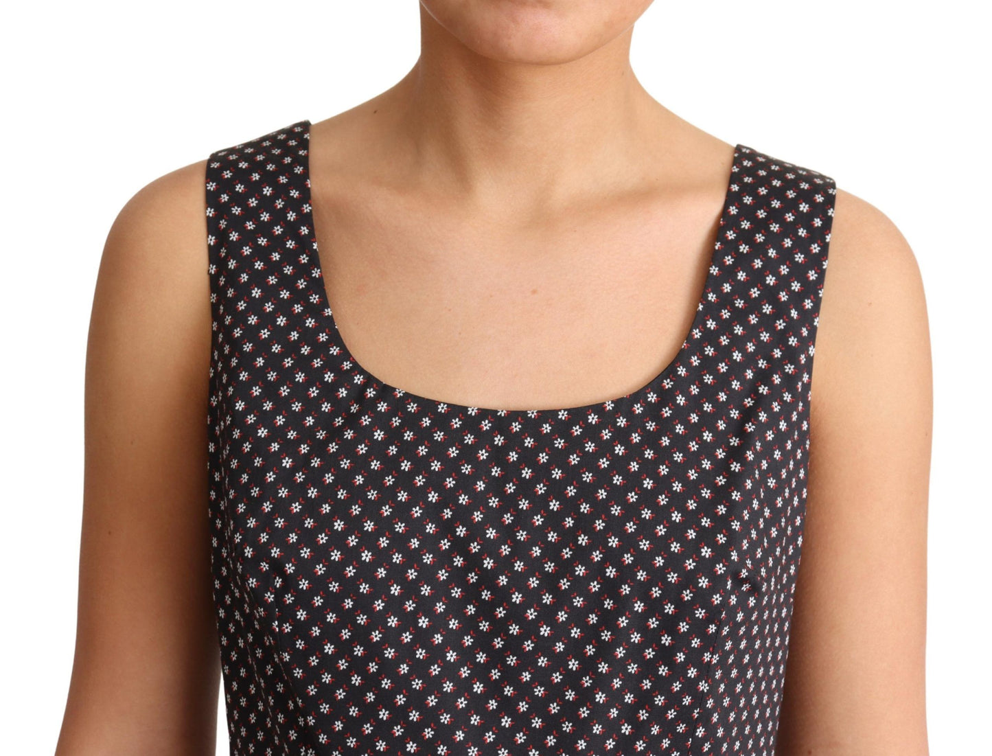 Robe trapèze fleurie élégante sans manches Dolce & Gabbana