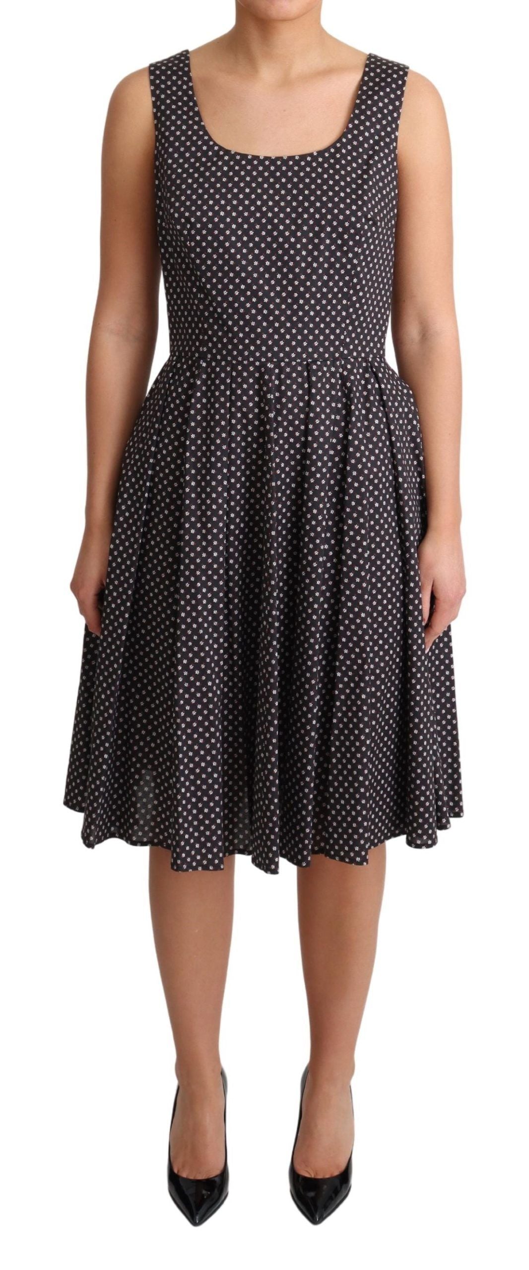 Robe trapèze fleurie élégante sans manches Dolce & Gabbana