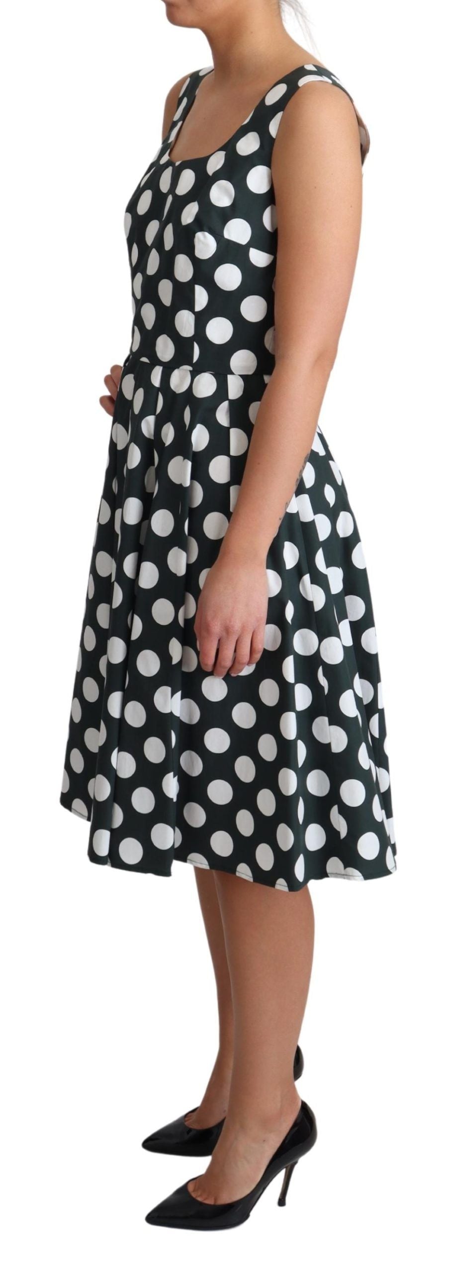 Robe trapèze sans manches à pois chic Dolce & Gabbana