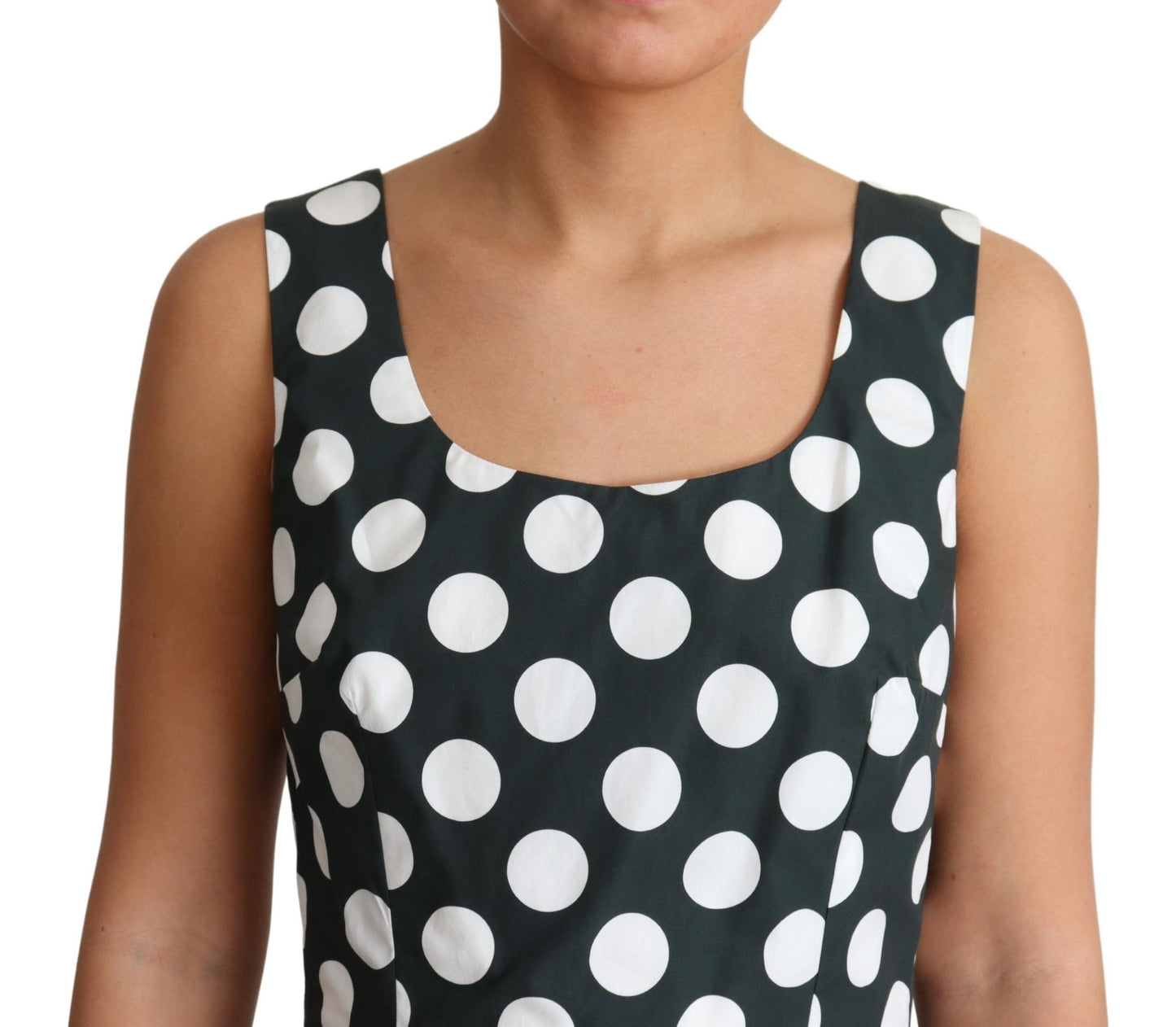 Robe trapèze sans manches à pois chic Dolce & Gabbana