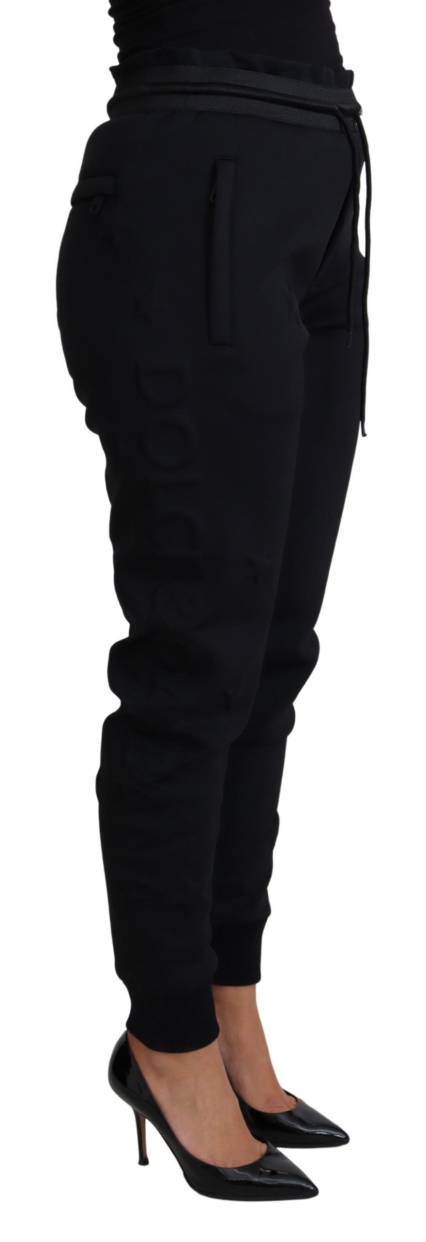 Dolce & Gabbana Black Polyester Neoprene Jogger Trouser Pants by Dolce & Gabbana