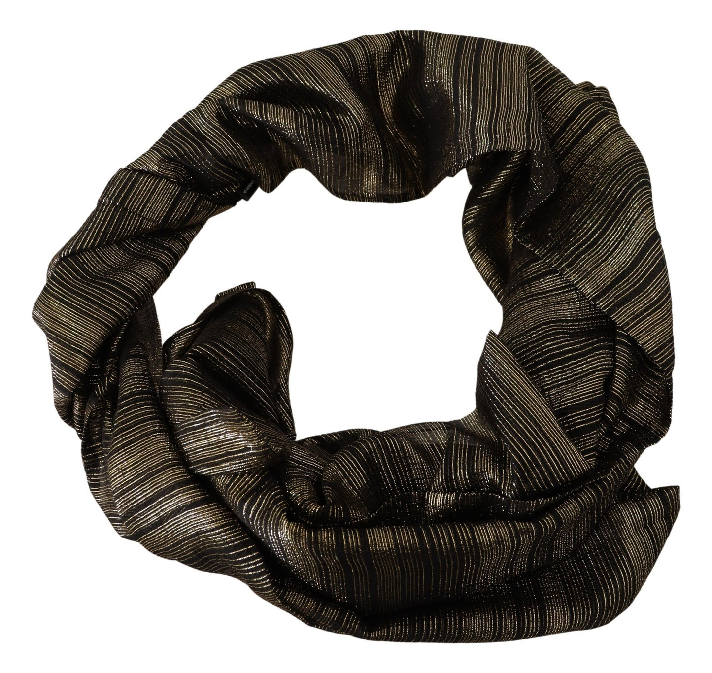 Dolce & Gabbana Metallic Gold Silk Stretch Shawl Wrap Scarf by Dolce & Gabbana