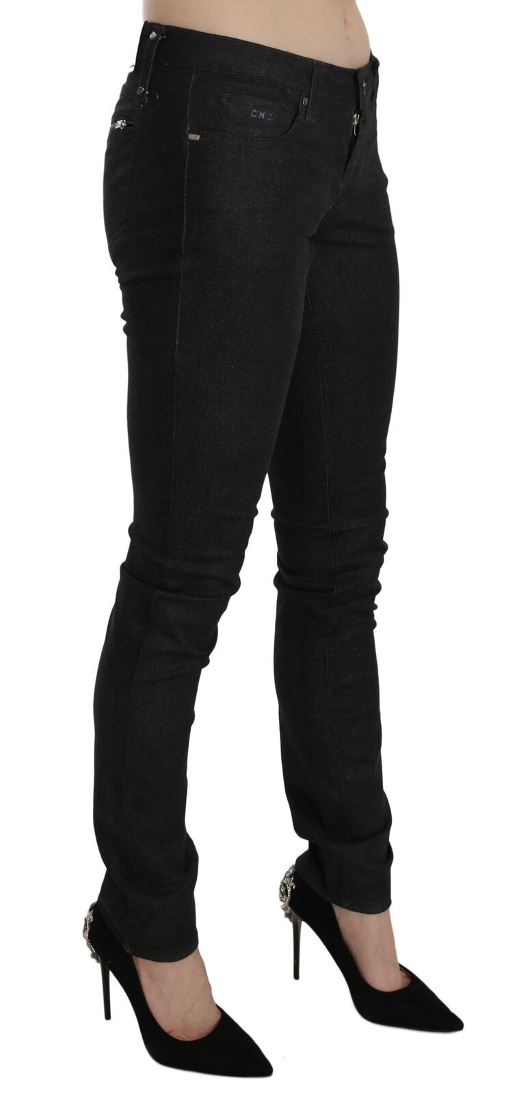 Costume National Black Low Waist Skinny Casual Denim Jeans by Costume National