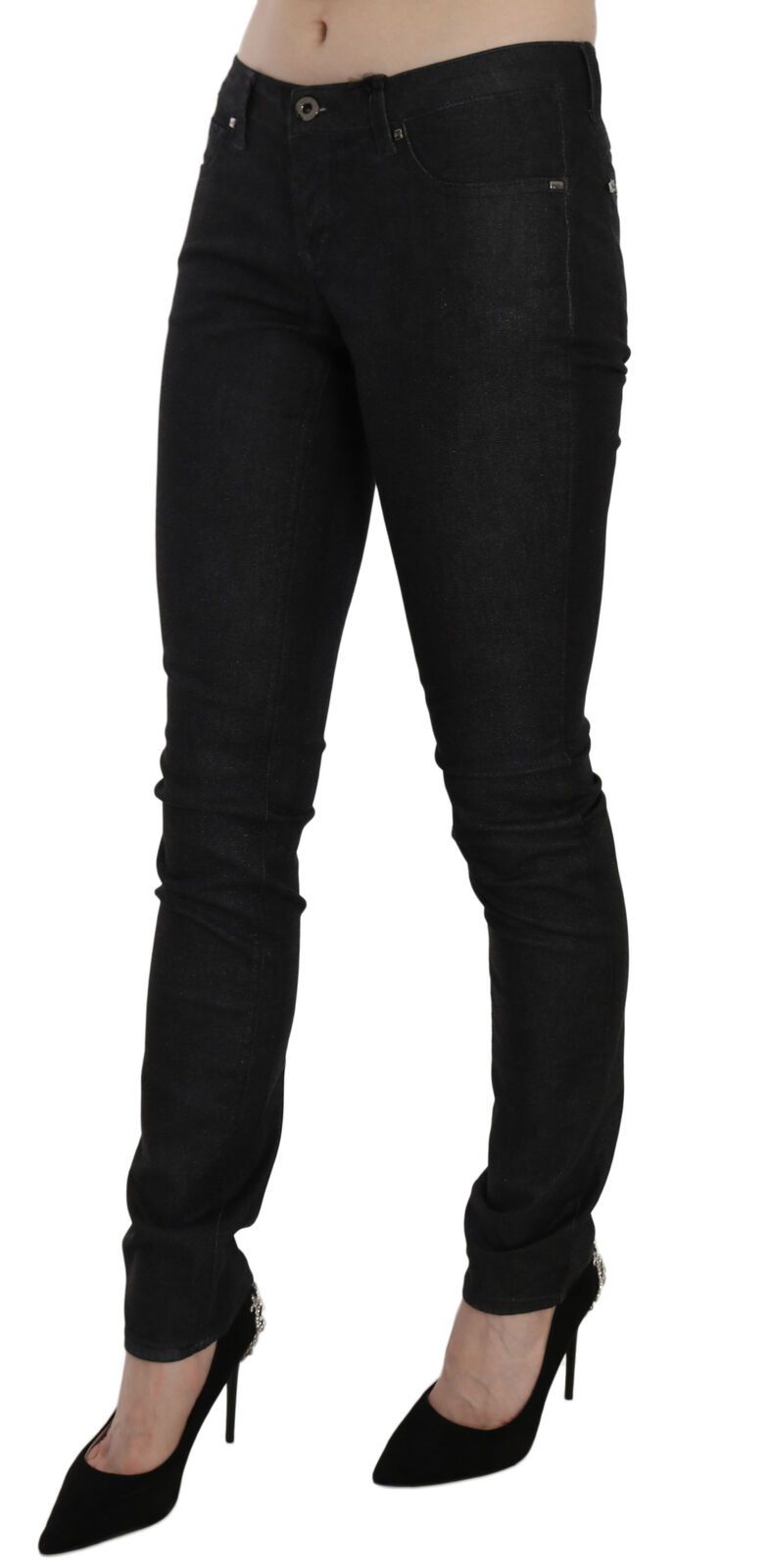 Costume National Black Low Waist Skinny Casual Denim Jeans by Costume National