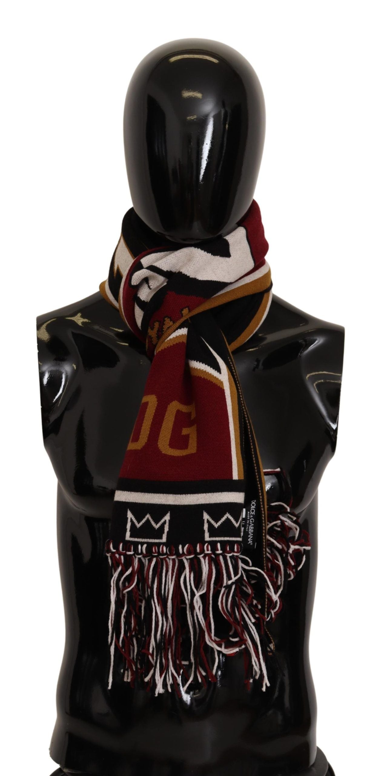 Écharpe élégante en laine et cachemire Dolce & Gabbana DG King
