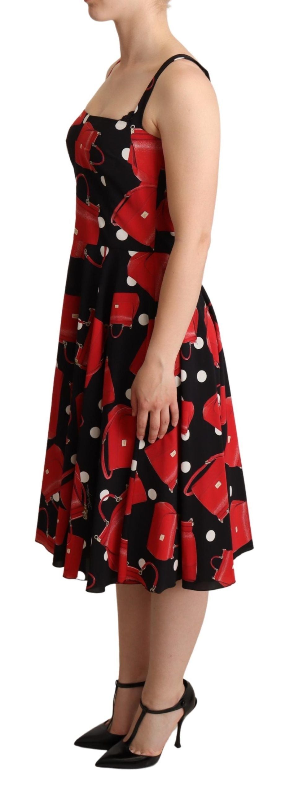 Robe midi sans manches à imprimé sac sicilien Dolce & Gabbana