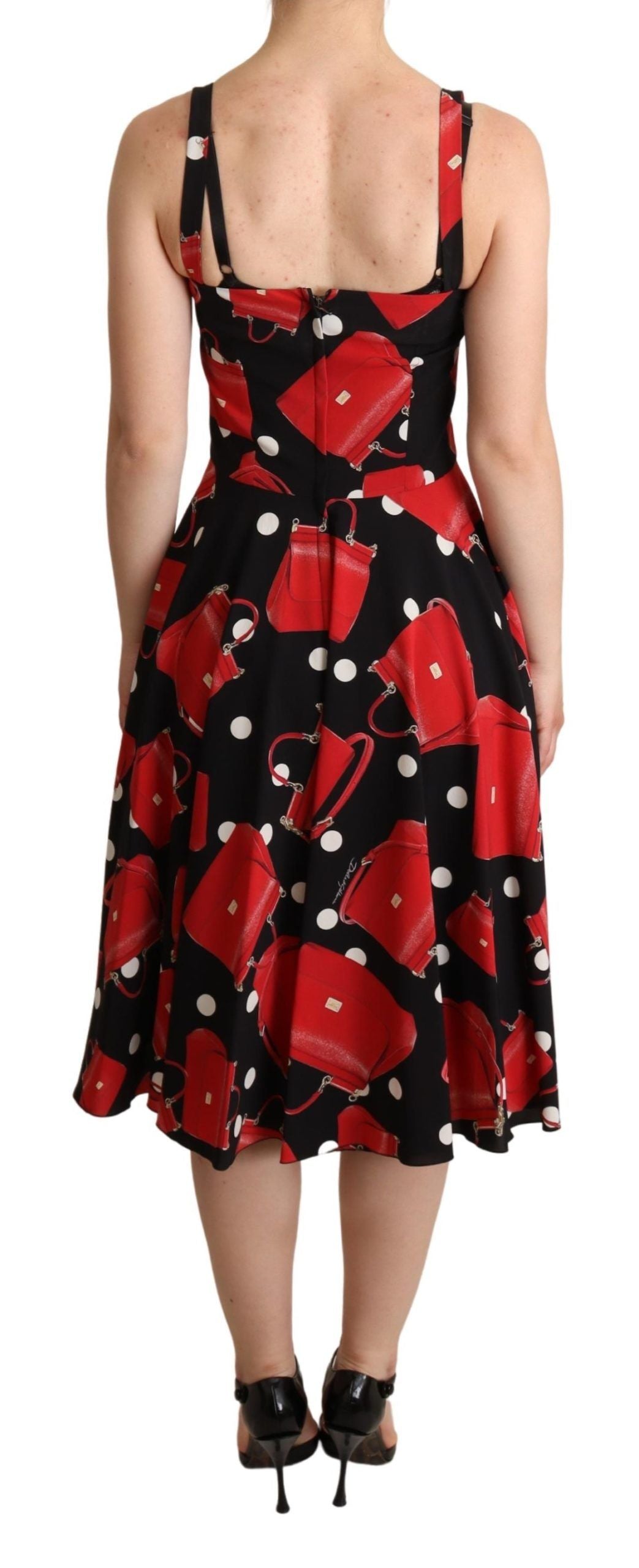 Robe midi sans manches à imprimé sac sicilien Dolce & Gabbana