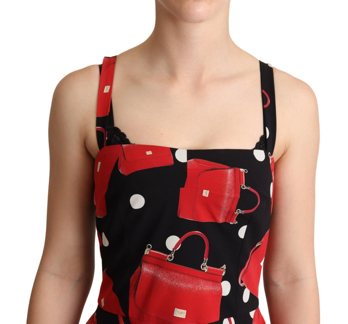 Robe midi sans manches à imprimé sac sicilien Dolce & Gabbana
