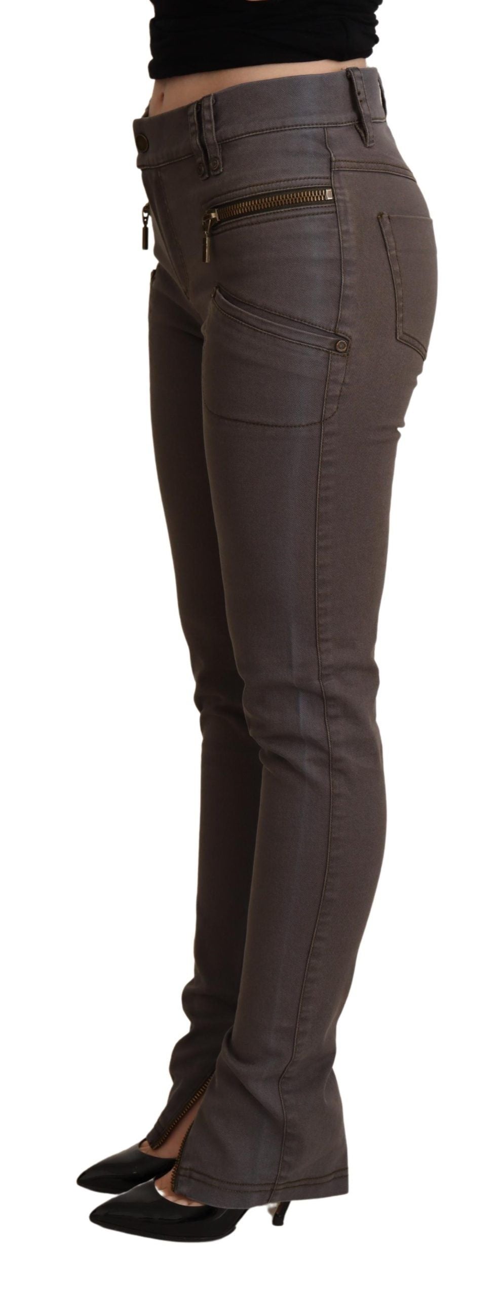 PLEIN SUD Brown Cotton Stretch Skinny Denim Jeans by PLEIN SUD