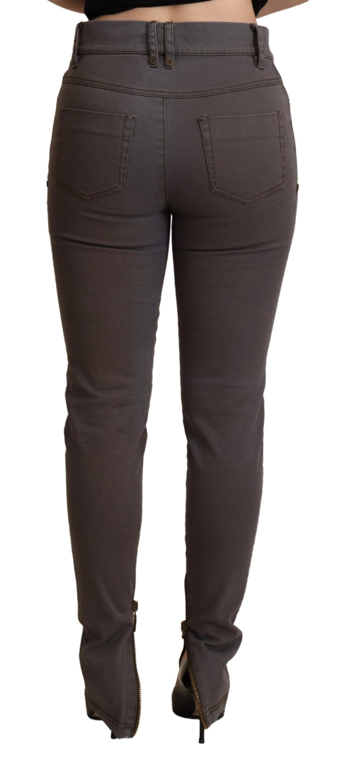 PLEIN SUD Brown Cotton Stretch Skinny Denim Jeans by PLEIN SUD