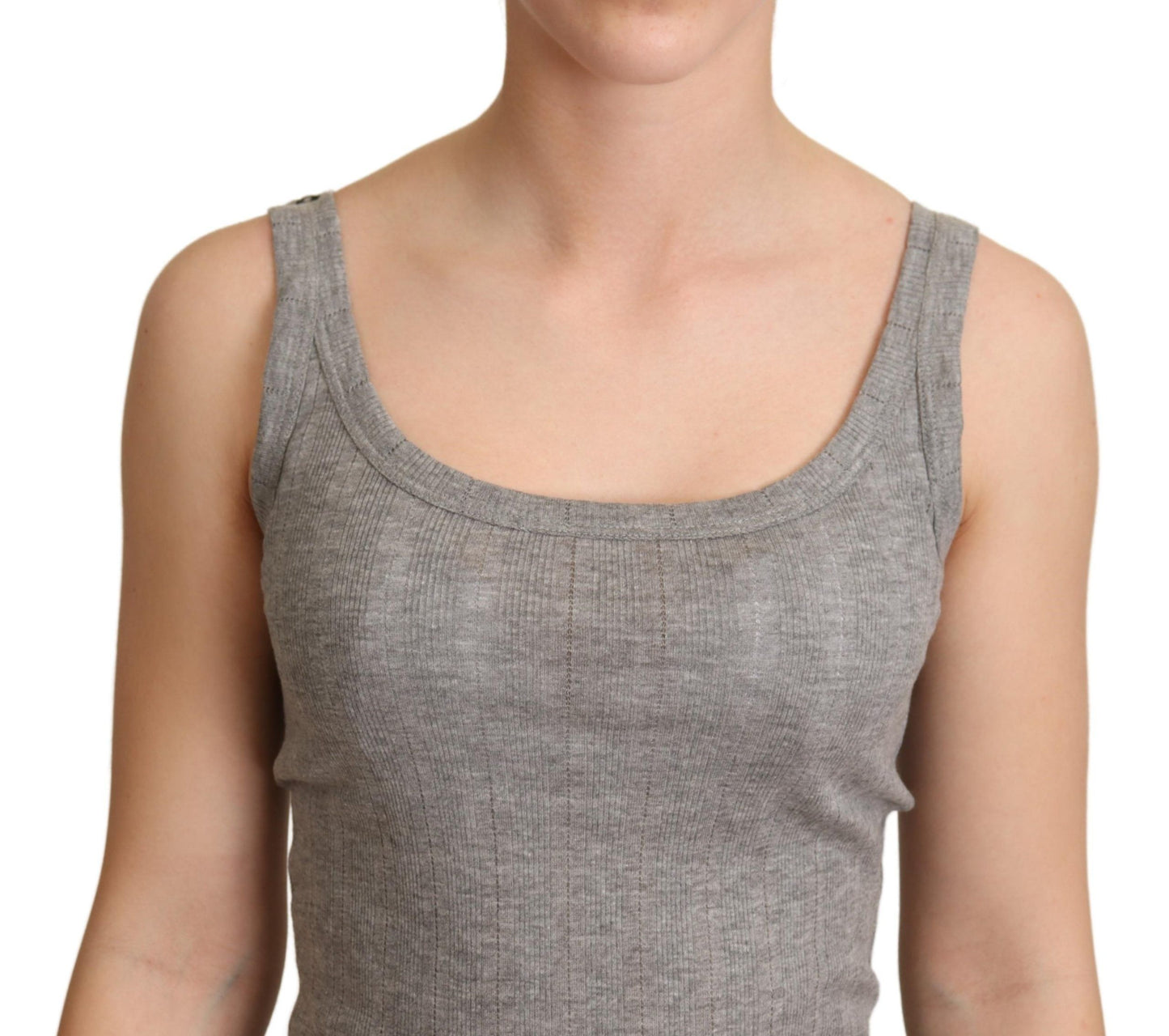 Débardeur gris élégant sans manches Dolce & Gabbana