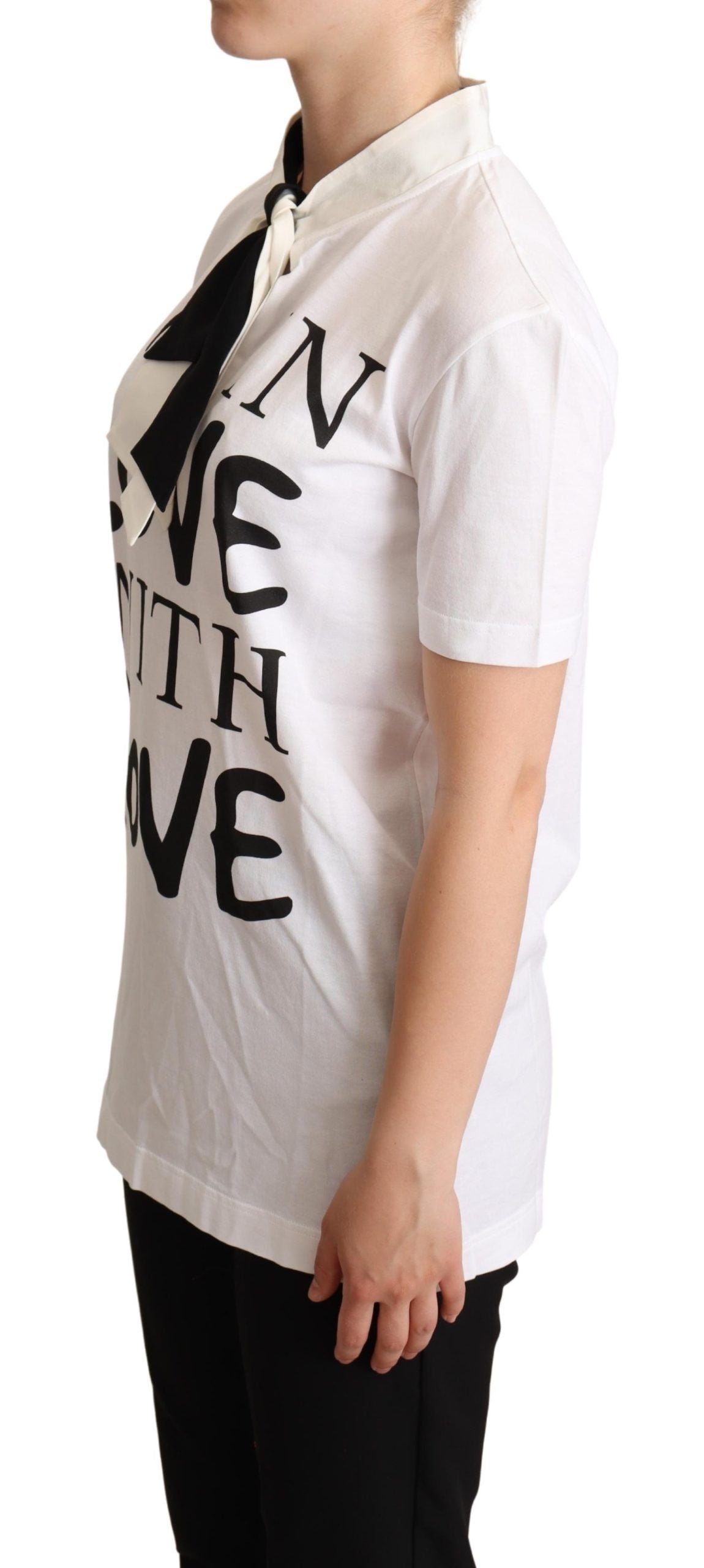 T-shirt en coton et soie Dolce & Gabbana Chic Love