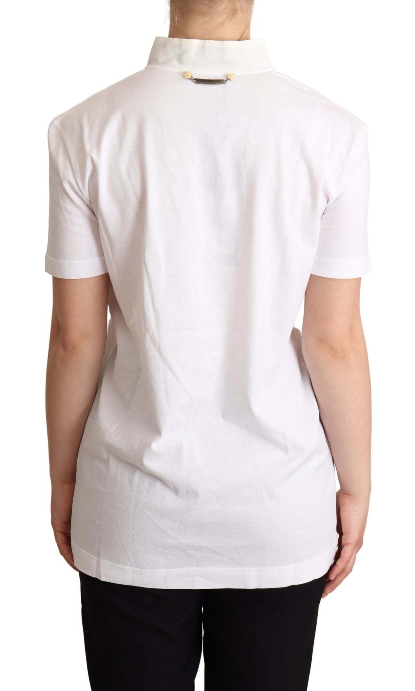 T-shirt en coton et soie Dolce & Gabbana Chic Love