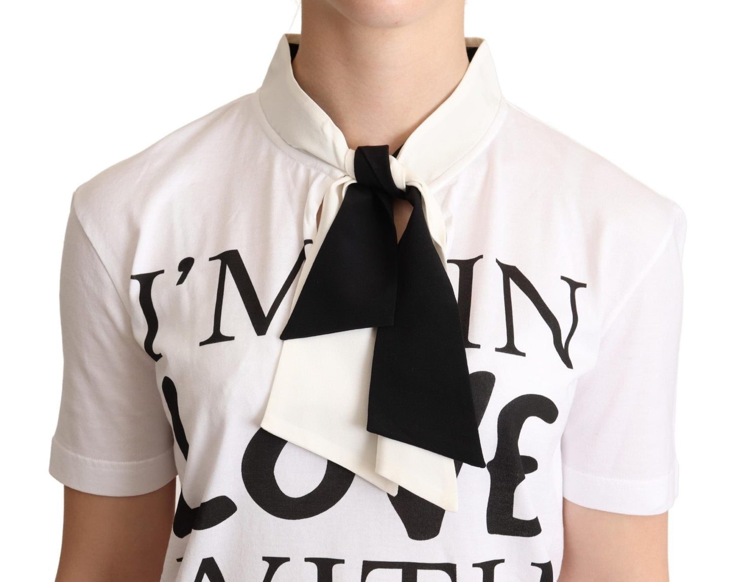 T-shirt en coton et soie Dolce & Gabbana Chic Love