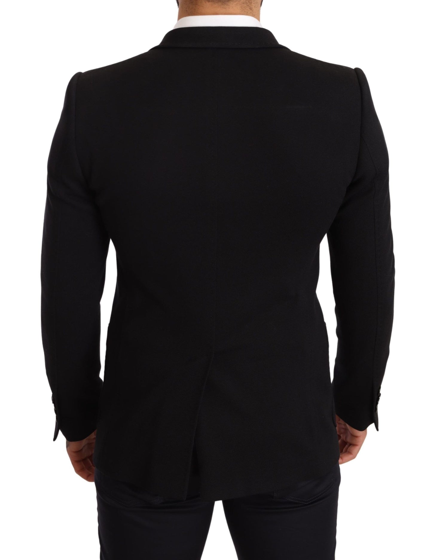 Blazer élégant en coton noir coupe slim Dolce & Gabbana