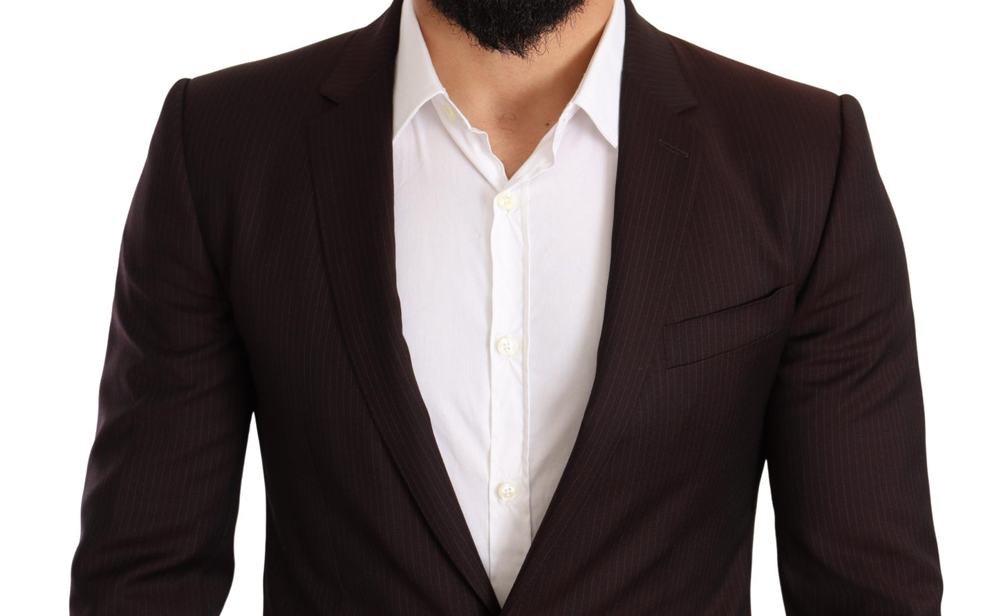 Costume Martini élégant à rayures bordeaux Dolce & Gabbana
