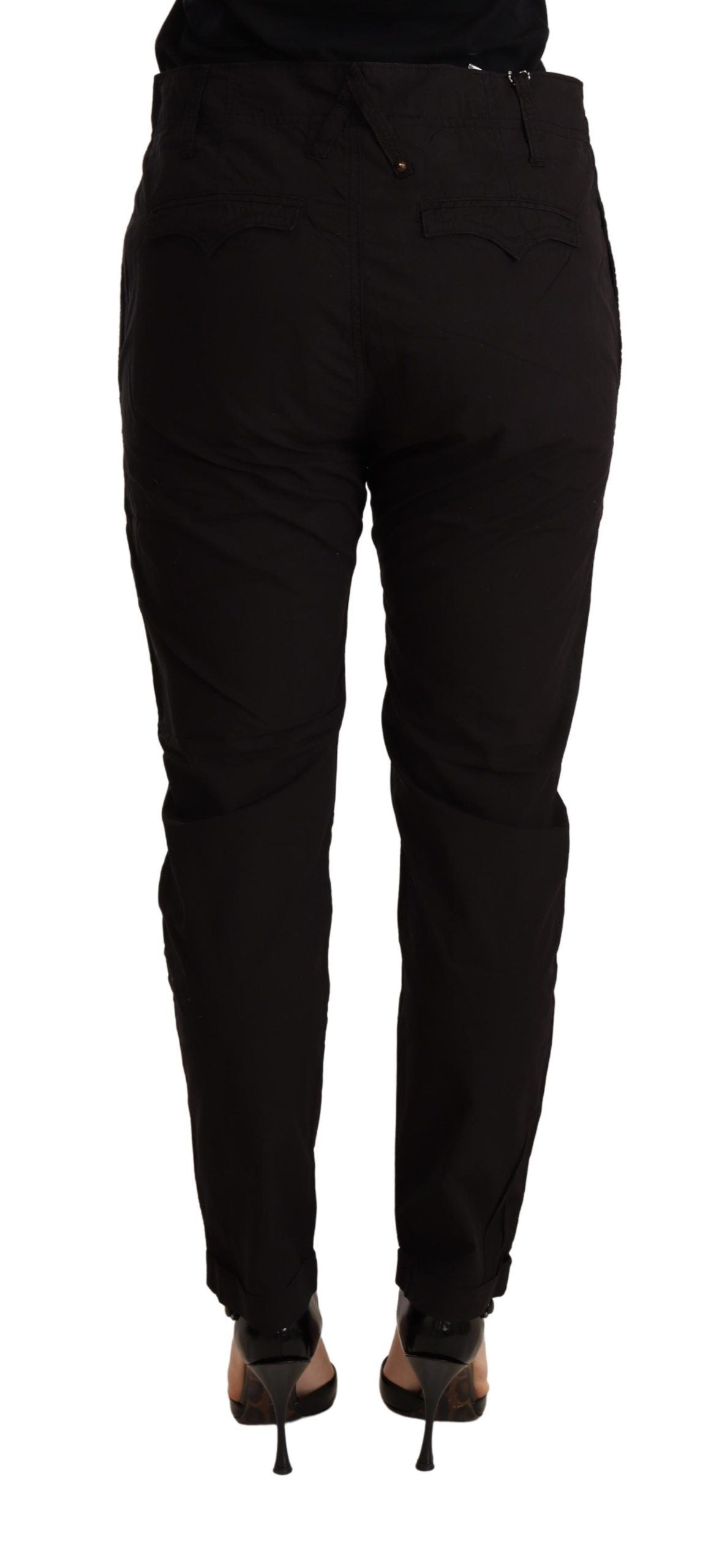 CYCLE Black Mid Waist BAGGY Fit Skinny Trouser by CYCLE