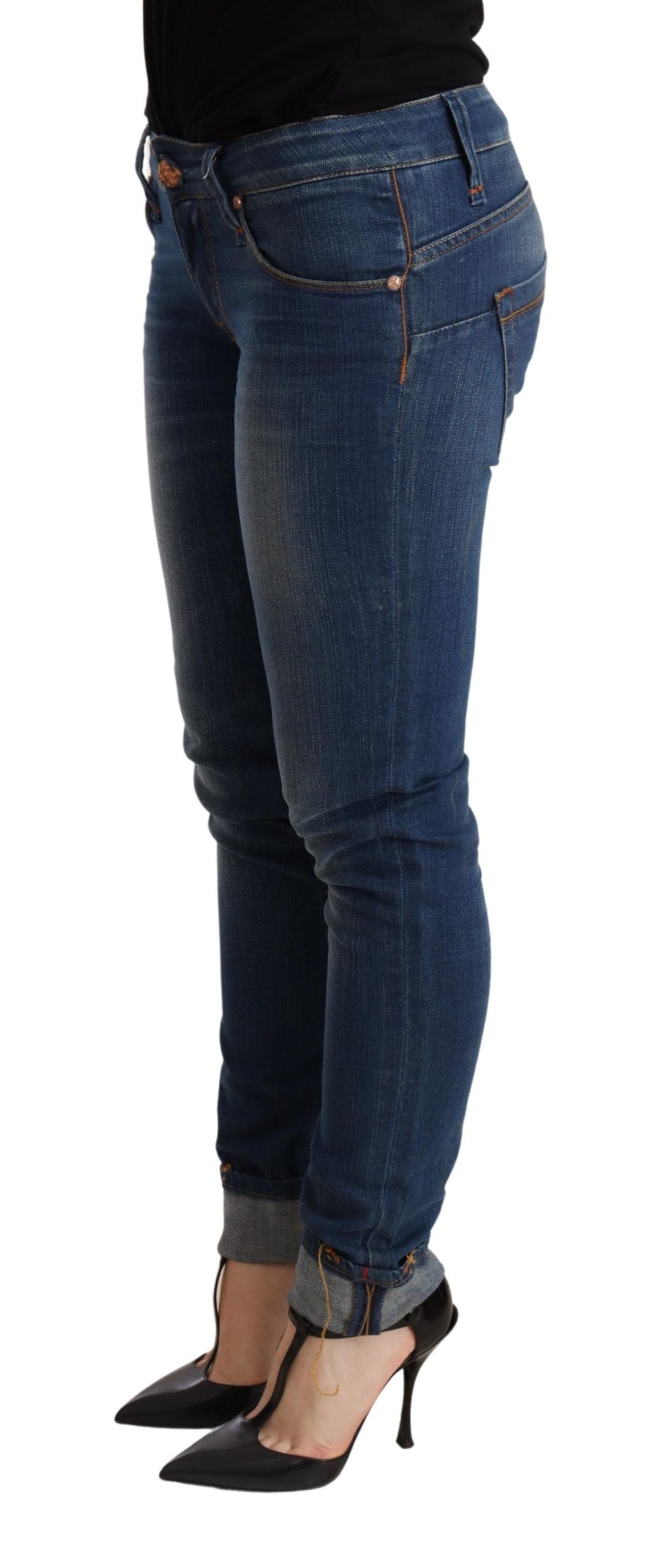 Jean skinny push-up bleu délavé Eight Chic