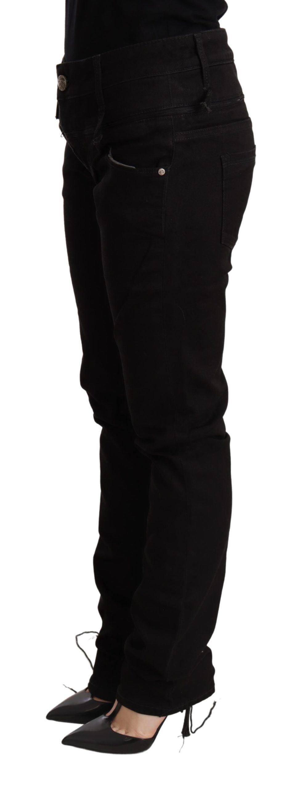 Jean skinny taille basse noir Eight Chic