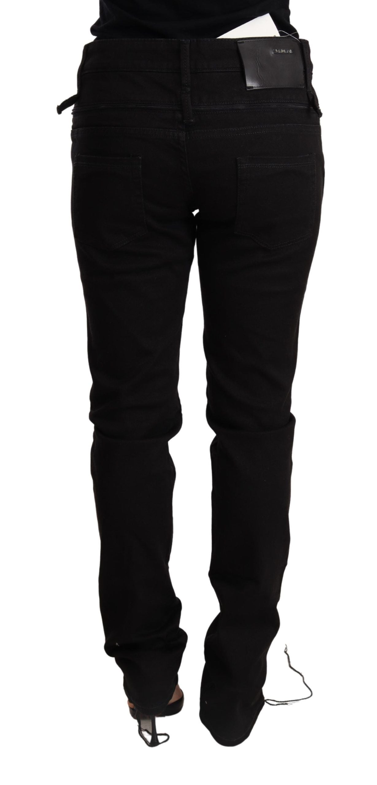 Jean skinny taille basse noir Eight Chic
