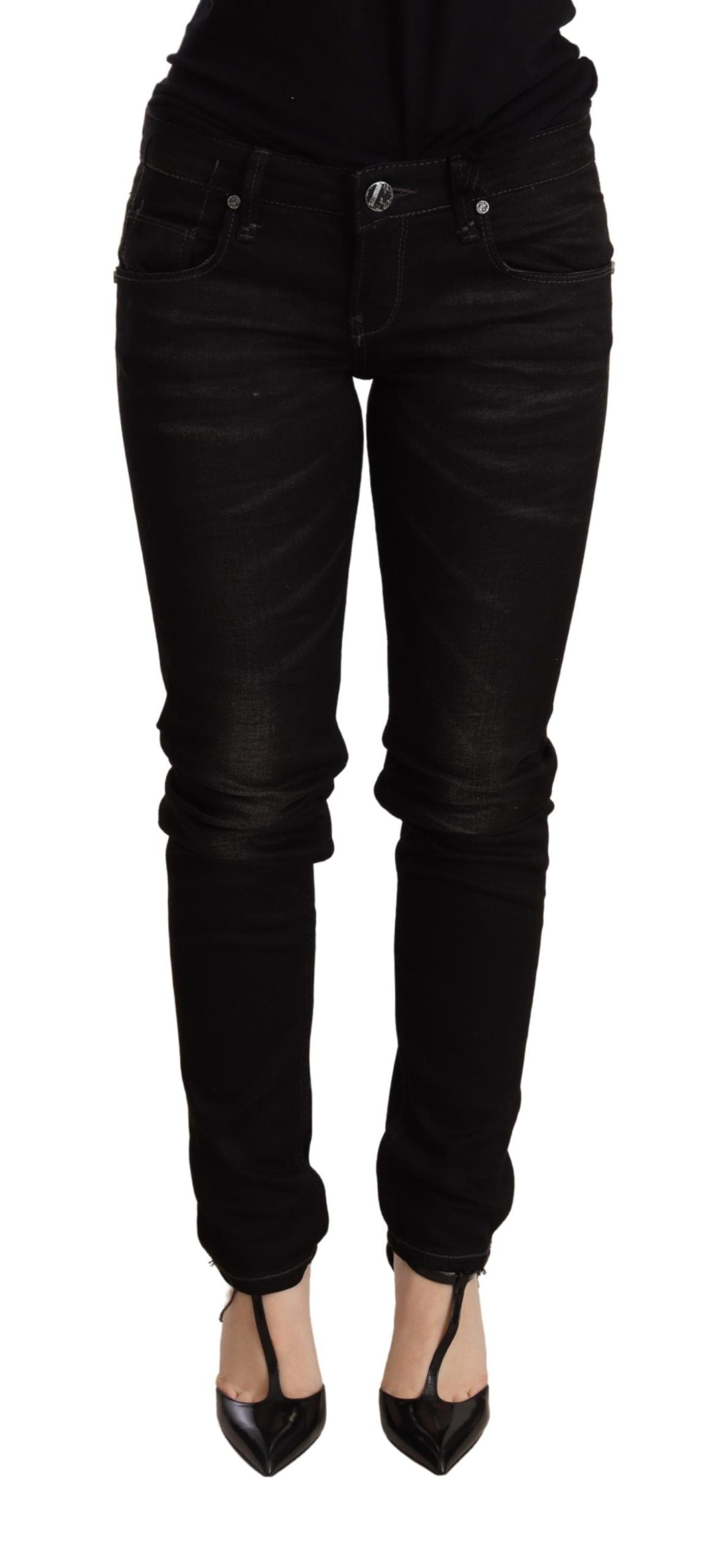 Jean skinny taille basse noir Eight Chic