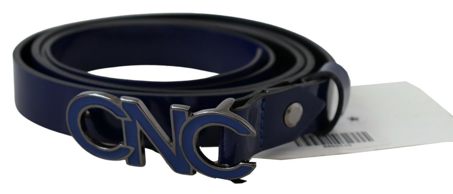 Ceinture élégante en cuir bleu foncé Costume National