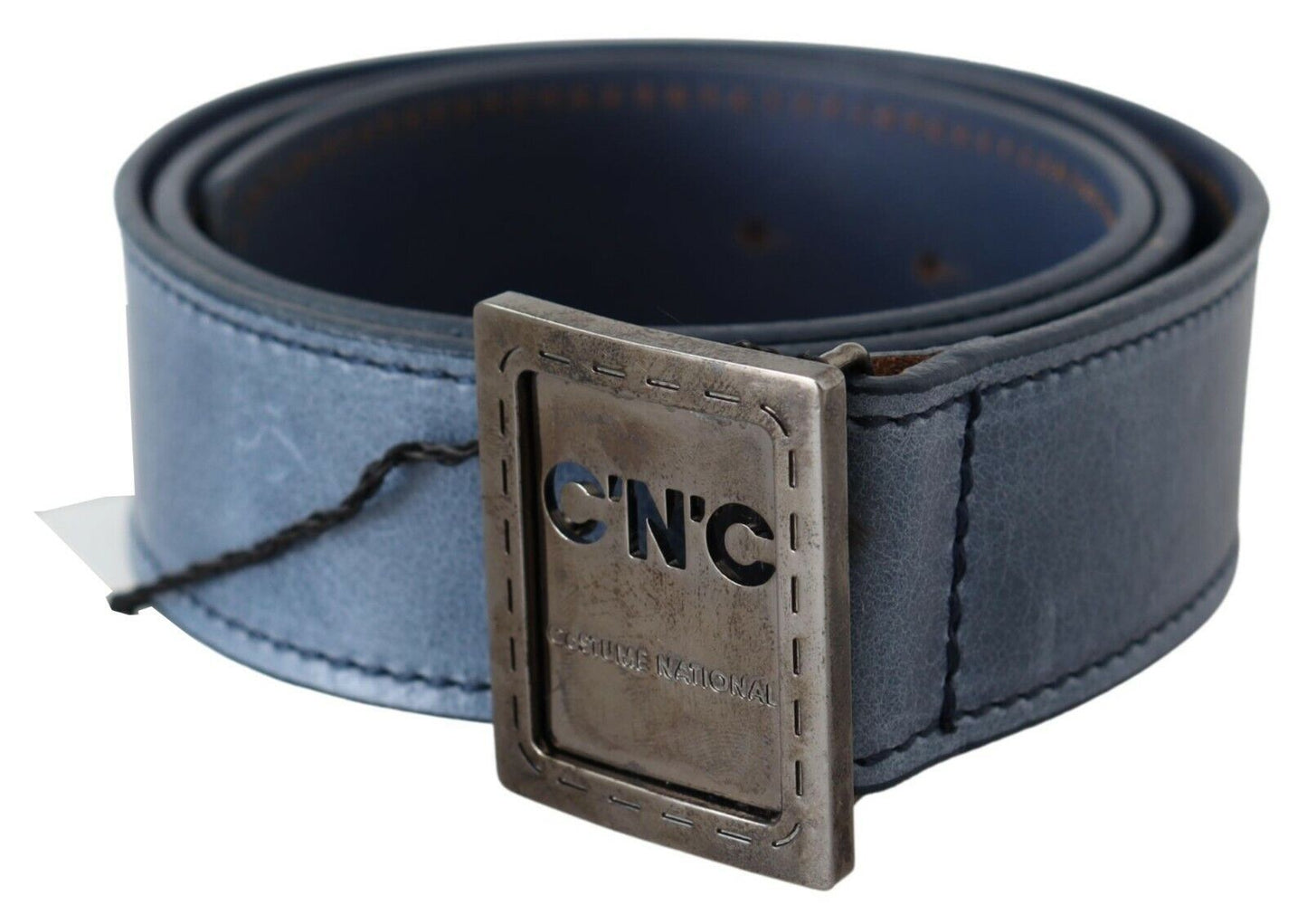 Ceinture élégante en cuir bleu pour costume national
