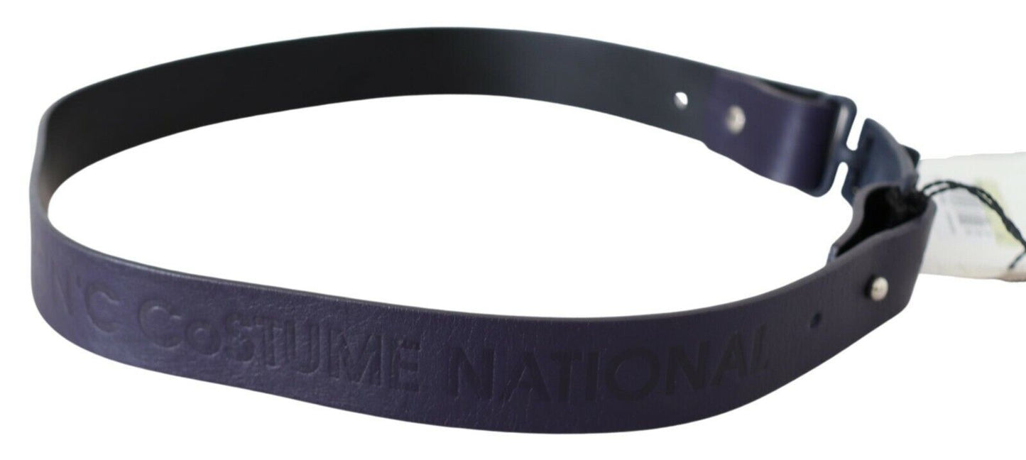 Ceinture en cuir noir style national chic