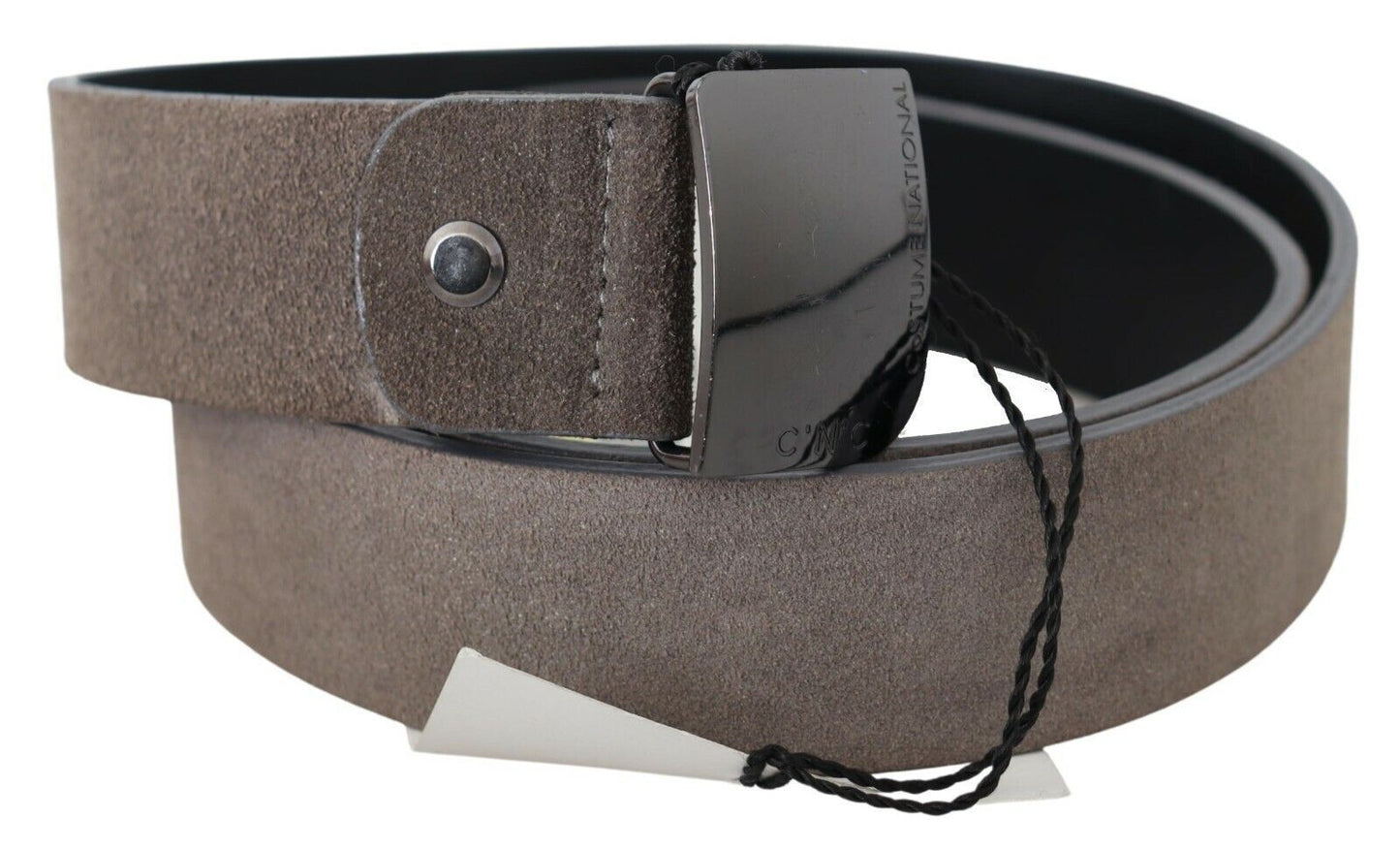 Ceinture ajustable en cuir marron classique de costume national