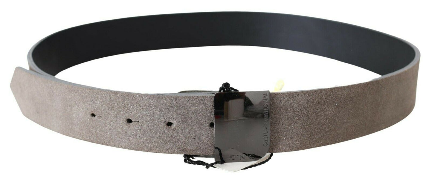 Ceinture ajustable en cuir marron classique de costume national