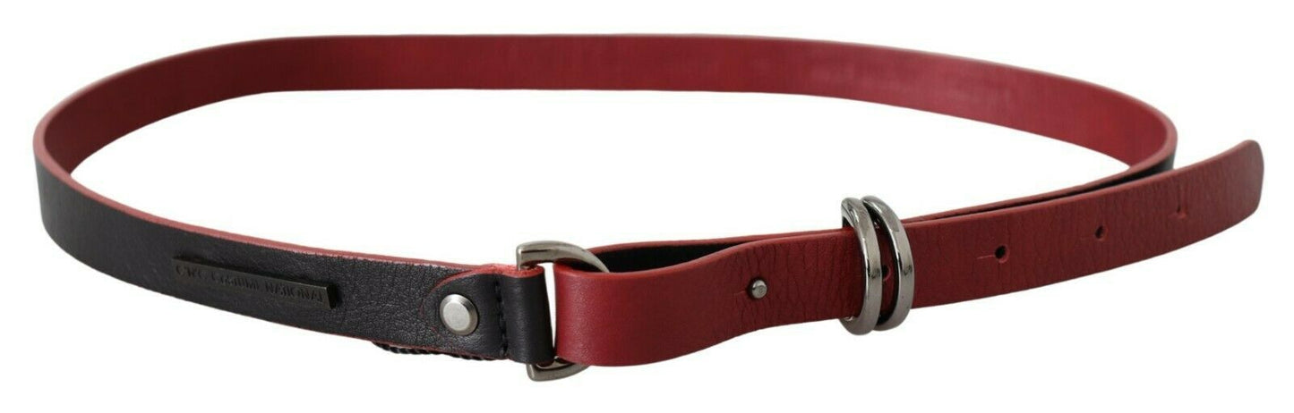 Ceinture en cuir bicolore élégante de style national