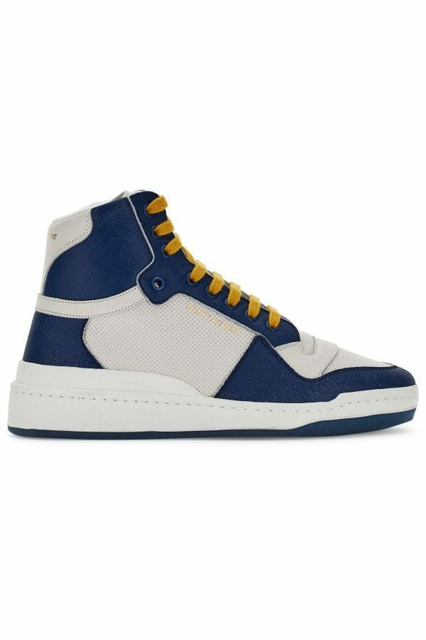 Saint Laurent Rehaussez votre style avec des baskets de luxe bleues mi-hautes