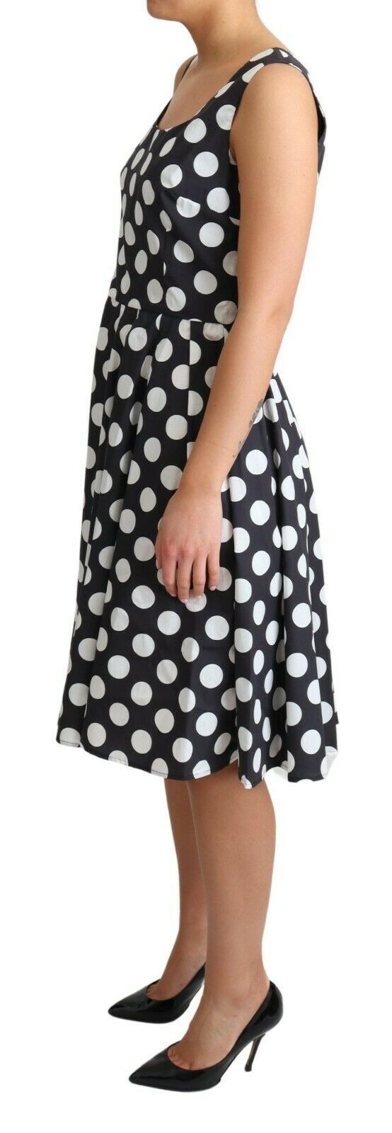 Robe trapèze sans manches à pois Dolce & Gabbana