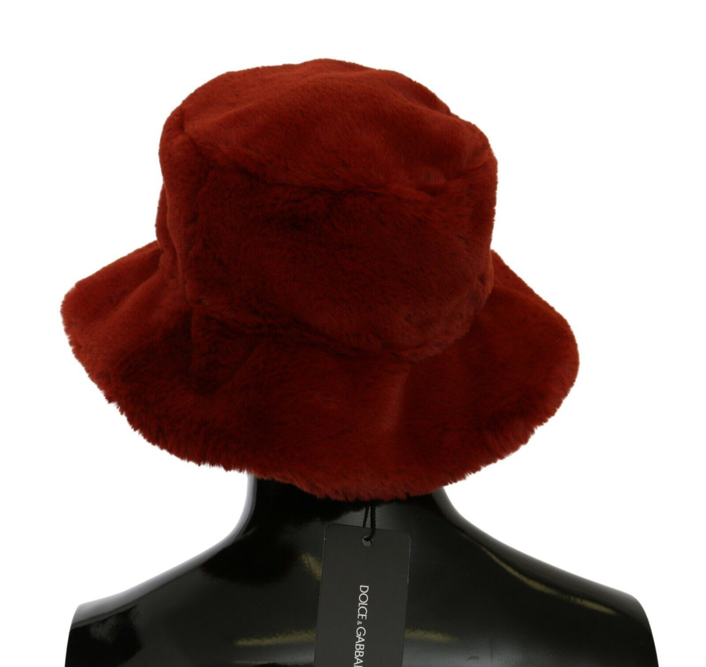 Casquette bob rouge élégante Dolce & Gabbana avec détails logo