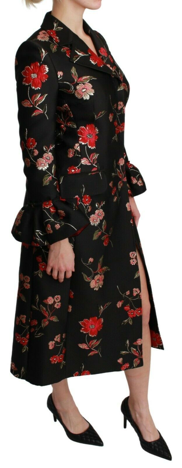 Trench-coat élégant brodé de fleurs Dolce & Gabbana
